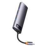 BASEUS HUB multifunkciós kábel 8in1 Type C to 3x USB3.0 / PD / HDMI 4K 60Hz / RJ45 / SD/TF gray W... fotó