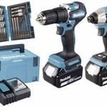 Makita DLX2414JX4 Akkus ütvefúró-csavarozó, Akkus ütvecsavarozó 18 V Vele szállított akkuk száma ... fotó