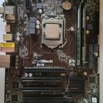 ASROCK B85M Alaplap, INTEL COREi5 4460 Processor, Kingstone DDR3 8GB Memória. fotó