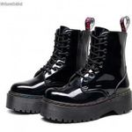 Dr.Martens uniszex, lakkbőr, platform bakancs, 35-44, LIMITÁLT! fotó