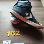 (162.) Converse magas szárú, tépőzáras 38-as kék, bőr tornacipő. Használt! fotó