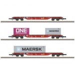 Márklin 82640 Z 3 db DB AG Sgns 6 típusú konténerszállító kocsiból álló készlet fotó