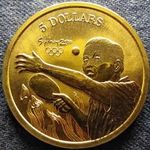 Ausztrália XXVII. Nyári Olimpia 2000 Sydney Asztali Tenisz 5 Dollár 2000 BU (id78638) fotó