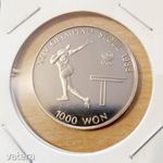 1988 Dél-Korea 1000 won érme, asztalitenisz 1988 olimpia szöul fotó