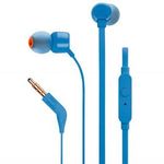 JBL JBLT110BLU JBL T110 fülhallgató SZTEREO (3.5mm jack, felvevő gomb, lapos kábel) KÉK fotó