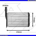 RENAULT R9, R11 1981.10-1989.07 Fűtőradiátor 213x158x42 fotó