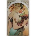 1S392 Alphonse Mucha : Gyümölcsök nagyméretű plakát 70 x 51 cm fotó