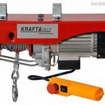 ÚJ KRAFT&DELE KD1526 DRÓTKÖTELES ELEKTROMOS EMELŐ 1300W 400/800kg MINŐSÉG, GARANCIA! fotó