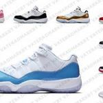 Új NIKE AIR JORDAN 11 LOW Női Férfi Gyerek Unisex Cipő Utcai Sportcipő Edzőcipő Sneaker 36-47 J11 fotó