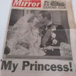 Daily Mirror 1981 jul 30. Diana & Károly ESKÜVŐI SZÁM fotó