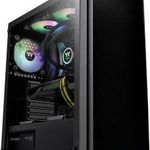 Thermaltake H100 TG Midi torony Számítógép ház Fekete 1 előre telepített hűtő, Oldalsó szélvédő fotó