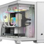 Corsair iCUE LINK 2500X RGB Micro ATX Dual Chamber Tempered Glass White CC-9011268-WW fotó