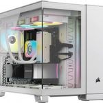 Corsair iCUE LINK 2500X RGB Micro ATX Dual Chamber Tempered Glass White CC-9011268-WW Alkatrész Ház fotó