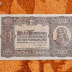 1923 -as Ropogós 100 Korona "kis alakú" bankó "Magyar Pénzjegynyomdás"" Ritkább !!! (L2251) fotó