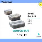 Tupperware billenős kis tároló szett akciósan eladó fotó