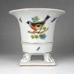 1H511 Régi Herendi Rothschild mintás oroszlánlábas porcelán kaspó 1944 fotó