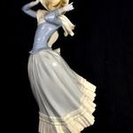 KALAPOS LÁNY A SZÉLBEN ... GYÖNYÖRŰ RITKA NAGY MÉRETŰ LLADRO PORCELÁN SZOBOR X fotó