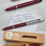 1957-es amerikai Parker 21 töltőtoll acél heggyel hibátlan állapotban +30ml Herbin tinta / 1 év gari fotó