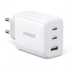 Ugreen CD275 2x USB-C / USB-A Hálózati töltő - Fehér (65W) (90496B) fotó