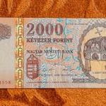 2000 -es ropogós Aranyfémszálas Millenniumi 2.000 Forint vízjeles fémszálas bankjegy ! (L2253) fotó