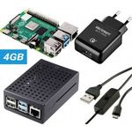 Raspberry Pi 4 B szett tápegységgel és házzal 4 GB 4 x 1, 5 GHz, Renkforce Pure Set fotó