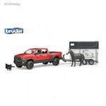 Bruder RAM 2500 Pickup Truck Power Wagon lószállitó utánfutóval (02501) fotó