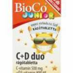 BIOCO C+D DUO JUNIOR RÁGÓTABLETTA 100DB fotó