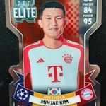 Minjae Kim FC Bayern München Chrome X Pro Elite focis kártya Topps UEFA Match Attax Extra 2024 fotó