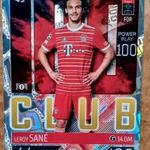 Leroy Sané Bayern München 100 Club focis kártya Topps Match Attax Champions League 2022-2023 fotó