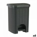 Pedál tartály Stefanplast Elegance Fehér Szürke Műanyag 6 L 20, 5 x 28 x 20, 5 cm (6 egység) fotó