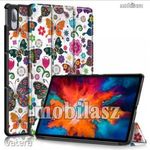 Lenovo Tab P11 Pro (TB-J706F), Tab XiaoXin P11 Pro, Tablet tok, Trifold flip, pillangó / virág mi... fotó