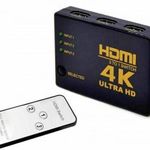 3 port HDMI switch Távirányítóval, 3D lejátszás lehetséges 3840 x 2160 pixel fotó