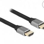 DeLock Ultra High Speed HDMI Cable 48 Gbps 8K 60 Hz 0.5m Grey Certified 83994 Kiegészítő, Kellék ... fotó