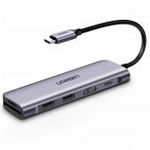 Ugreen 6w1 multifunkcionális HUB USB Type C - 2x USB 3.2 Gen 1 / USB Type C tápellátás 100 W / HD... fotó