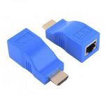 HDMI hosszabbító adapter, 2db Adapter, HDMI/Cat6 Cat6e UTP Ethernet csatlakozóval, akár 15m-ig ho... fotó