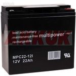 Ólom akku 12V 22Ah (Multipower) típ. MP22-12C ciklusálló, ciklikus fotó