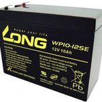 Long WP10-12SE Ólomakku 12 V 10 Ah Ólom-vlies (AGM) (Sz x Ma x Mé) 151 x 118 x 65 mm 6, 35 mm-es l... fotó