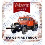 Veterán autós poháralátét - IFA G5 tűzoltóautó (Fire Truck) fotó