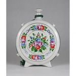 1S664 Régi nagyméretű kézzel festett Hollóházi porcelán kulacs 22 cm fotó