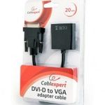 Gembird AB-DVID-VGAF-01 DVI-D to VGA adapter cable blister Black fotó