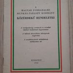 A MAGYAR FORRADALMI MUNKÁS-PARASZT KORMÁNY KÖZÉRDEKŰ RENDELETEI - 1956 fotó