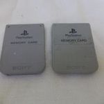 [ABC] 2db Playstation 1 memo kártya fotó