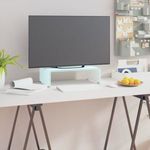 zöld üveg TV állvány/monitor magasító 40 x 25 x 11 cm fotó