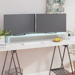 zöld üveg TV állvány/monitor magasító 120 x 30 x 13 cm fotó