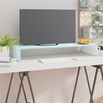 zöld üveg TV állvány/monitor magasító 90 x 30 x 13 cm fotó