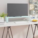 zöld üveg TV állvány/monitor magasító 70 x 30 x 13 cm fotó