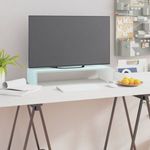 zöld üveg TV állvány/monitor magasító 60 x 25 x 11 cm fotó