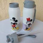 Tupperware Mickey és Minnie mintás szívószálas termoszok fotó