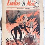 1945 Mikulás napi Ludas Matyi - Horthy mint nyilaskeresztes krampusz Népbíróság BSZKRT Nürnbergi per fotó