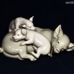 DISZNÓ MALAC CSALÁD ... RITKA HIBÁTLAN GYŰJTŐI LLADRO PORCELÁN SZOBOR X fotó